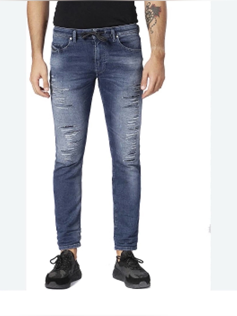 Diesel Skinny Distressed Blue Stretch Jeans